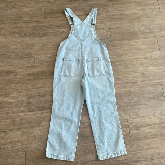 Universal Thread Light Wash Denim Long Overalls size 10 - Picture 2 of 7